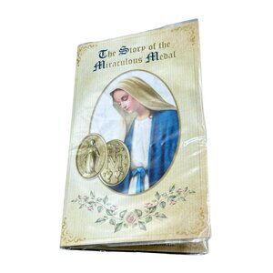 The Miraculous Medal Religious Silver Tone Oval Holy Mary Small Charm Pendant